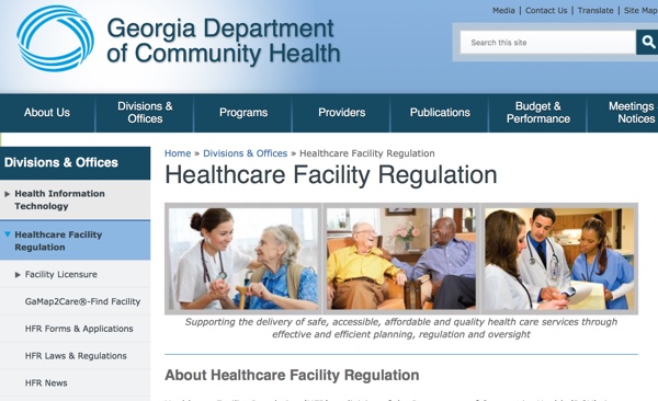 Healthcare Facility Regulation Georgia