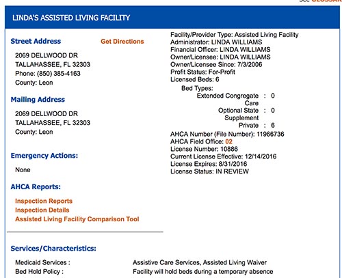 Florida Health Finder Gov Assisted Living Facility Alf