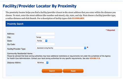 proximity search Florida